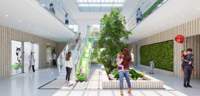  strefa wejścia głównego (przeszklone atrium)