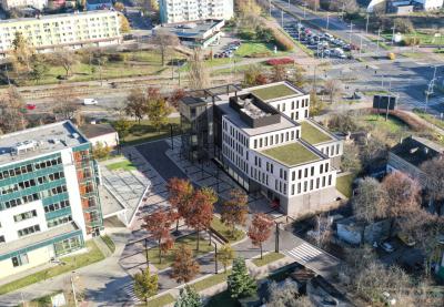 Widok z lotu ptaka od strony pn.-zachodniej
