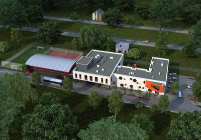 całość założenia z zagospodarowaniem otoczenia