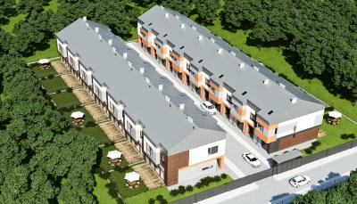 widok z lotu ptaka od strony wjazdu
