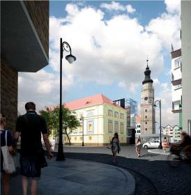 widok od  strony dojścia na rynek