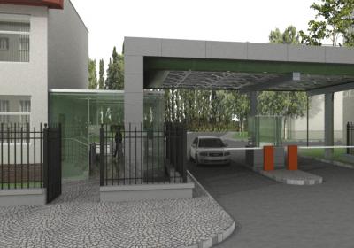 Wejście główne na teren BOR w Warszawie