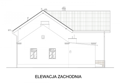 elewacja boczna (na pierwszym planie budynek istniejący)