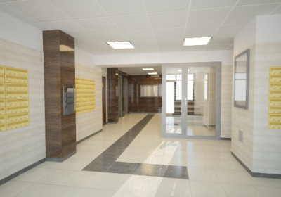 Osiedle mieszkaniowe "Jelonki"_ wystrój stref wejściowych w budynkach wielorodzinnych