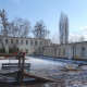 strefa frontowa widziana od ulicy zimą- stan zrealizowany